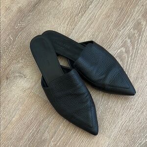 Everlane Black Mules & Clogs with Pointed Toe and Flat Design